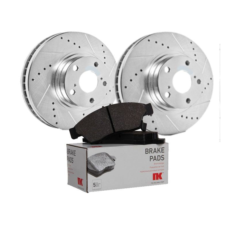 NK Front Brake Discs and Pad Set for BMW 335d 3.0 November 2013 to November 2019