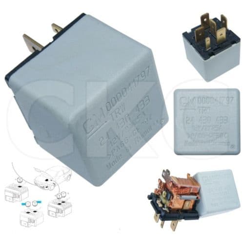 000041797 Genuine Vauxhall Saab Air Conditioning 6-PIN Silver Relay GM 24430433