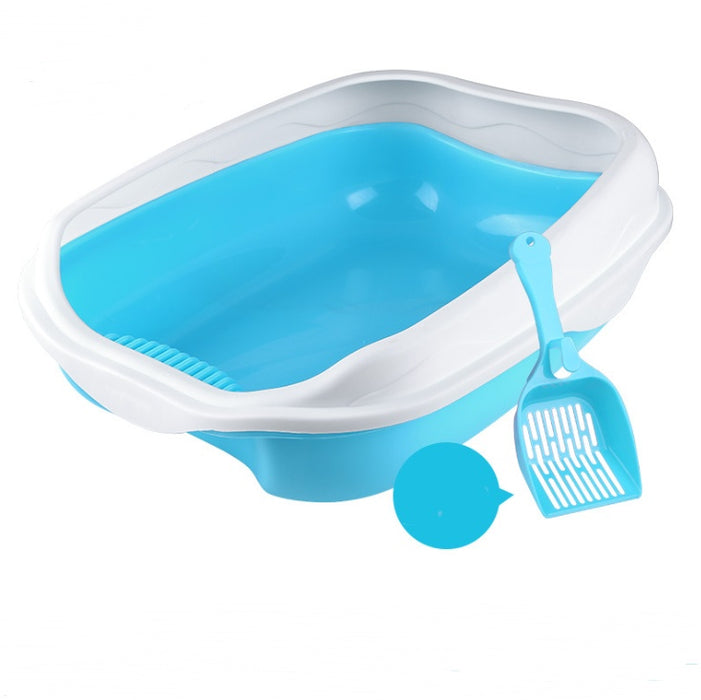Semi Enclosed Cat Sized Thickened Splash Proof Toilet Litter Box Home Use Litter Tray