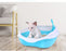 Semi Enclosed Cat Sized Thickened Splash Proof Toilet Litter Box Home Use Litter Tray