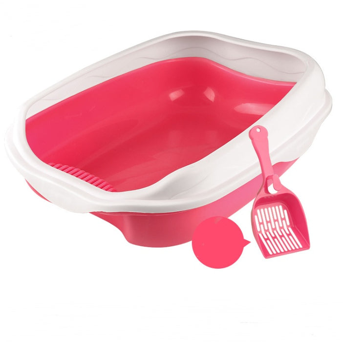 Semi Enclosed Cat Sized Thickened Splash Proof Toilet Litter Box Home Use Litter Tray