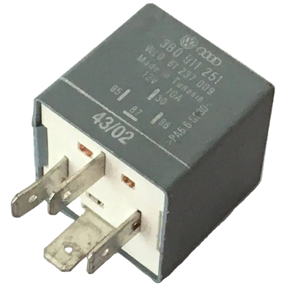 Genuine Vw Seat Skoda Audi Vag Grey Relay 4 Pin NO 185 P/N 3B0 911 251 3B0911251