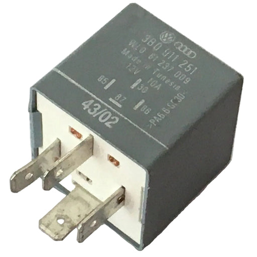 Genuine Vw Seat Skoda Audi Vag Grey Relay 4 Pin NO 185 P/N 3B0 911 251 3B0911251