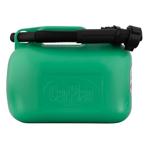 CarPlan Green Unleaded Petrol Fuel Can - 5 Litre with Colour Coded Nozzle