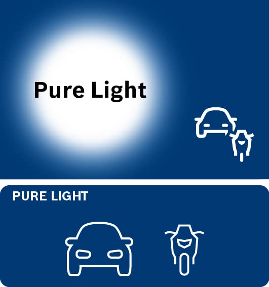 Bosch H7 (477) Pure Light Halogen Headlight Bulb, 12 V 55 W