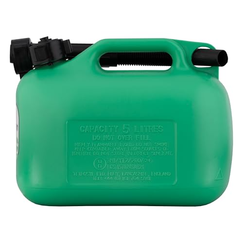 CarPlan Green Unleaded Petrol Fuel Can - 5 Litre with Colour Coded Nozzle