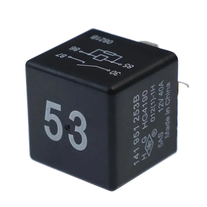 Audi VW Seat Skoda Multi Use 4-Pin Black-53 Relay 141951253B Bitron 12V 40A