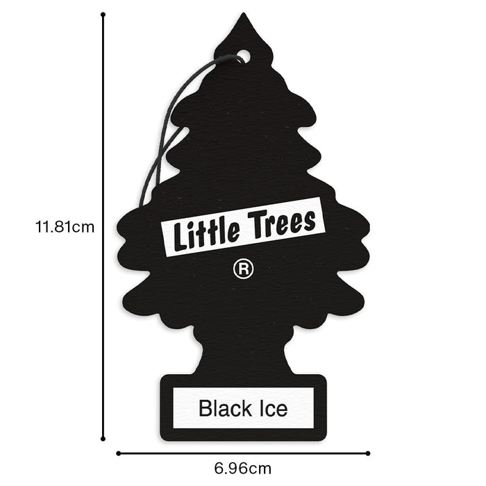 Little Trees Air Freshener Tree MTR0004 Black Ice Fragrance For Car Home Boat Caravan - Single Pack