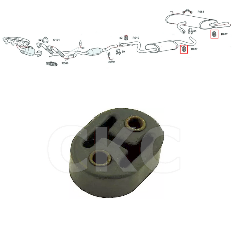 For Audi A3 8P Models Rear Back Box Silencer Exhaust Rubber Support Ha ...