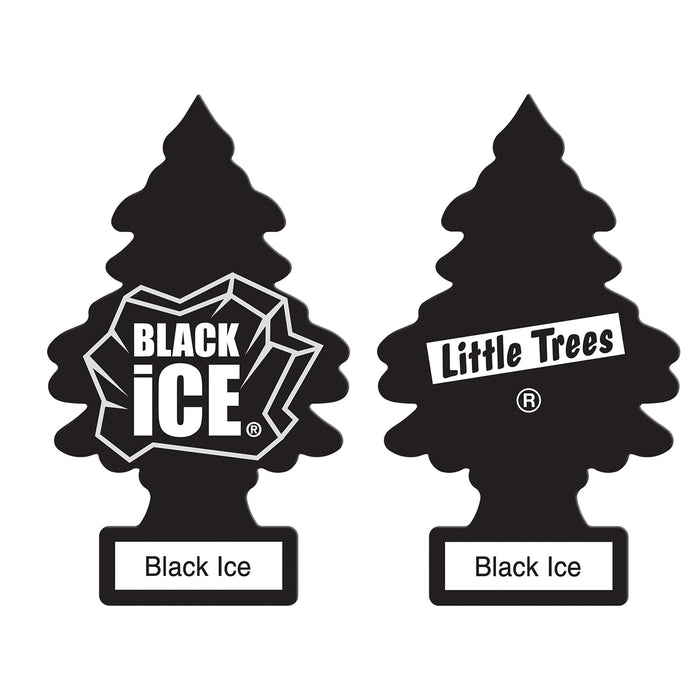Little Trees Air Freshener Tree MTR0004 Black Ice Fragrance For Car Home Boat Caravan - Single Pack