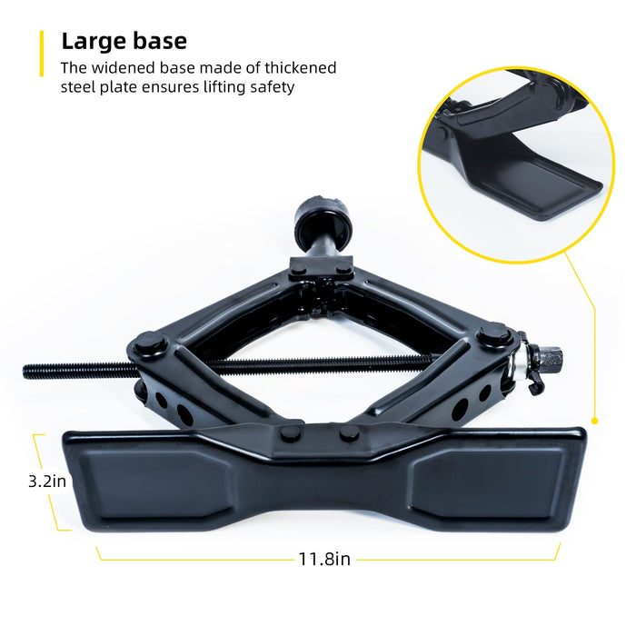 Scissor Jack 2 Tons & Tool Kit for Cars and SUV (2 Ton kit) Car Jack
