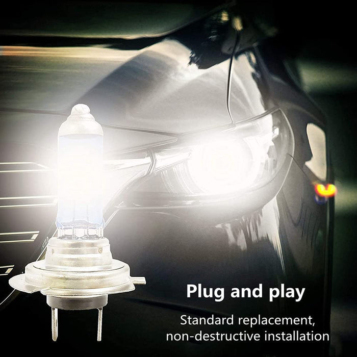 2 x Headlight Bulbs, Halogen Headlight Bulbs Bright and High Penetration, Halogen Headlamp H7