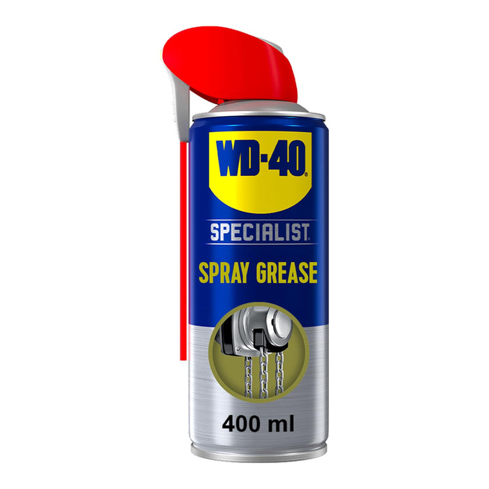 WD-40 Specialist White Lithium Grease Spray, 400ml, Long Lasting Spray Grease