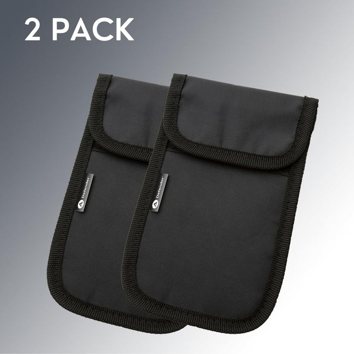 Defender Signal Blocker 2 Pack - RFID Faraday Pouch - Police Accredited Car Key Security Case - Phone Case Signal Blocking Device - Faraday Bag for Car Keys Mobile Phone Credit Cards