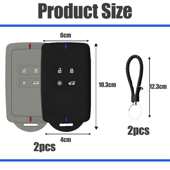 2 PCS Universal Car Key Covers, Suitable for Clio Talisman Espace Duster