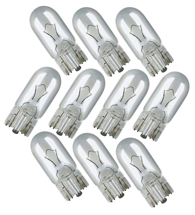10 X 501 Capless Sidelight Car T10 Bulbs Interior Number Plate Side Light 12V 5W