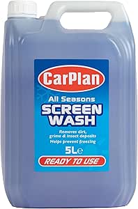 CarPlan All Seasons Ready Mixed Screen Wash, Removes Dirt, Grime, Prevents Freezing, 5 Litres