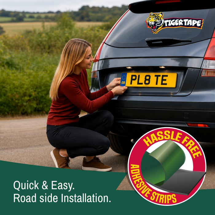 Number Plate Sticky Pads. Heavy Duty Double Sided Adhesive for Licence Plates 10 Strips