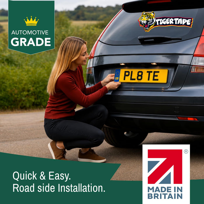 Number Plate Sticky Pads. Heavy Duty Double Sided Adhesive for Licence Plates 10 Strips