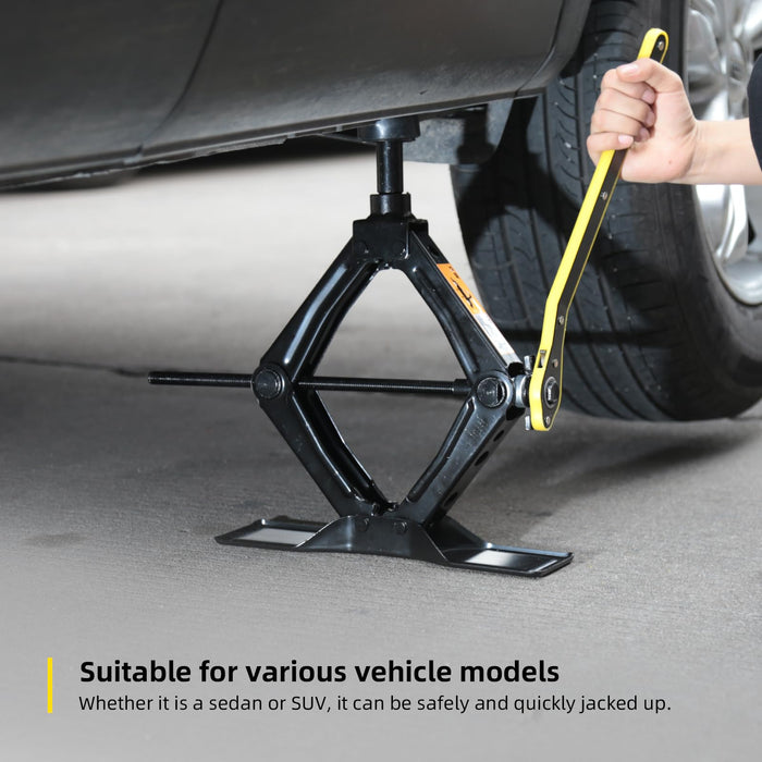 Scissor Jack 2 Tons & Tool Kit for Cars and SUV (2 Ton kit) Car Jack
