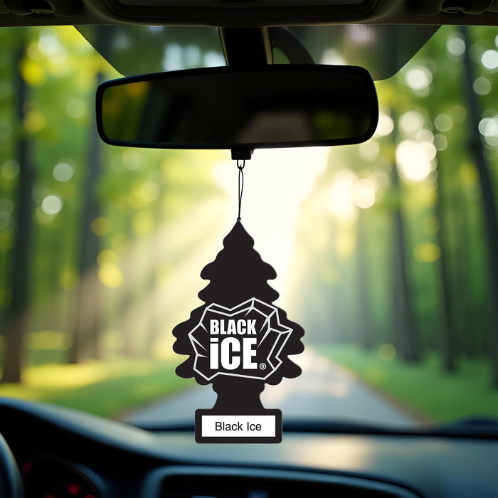 Little Trees Air Freshener Tree MTR0004 Black Ice Fragrance For Car Home Boat Caravan - Single Pack