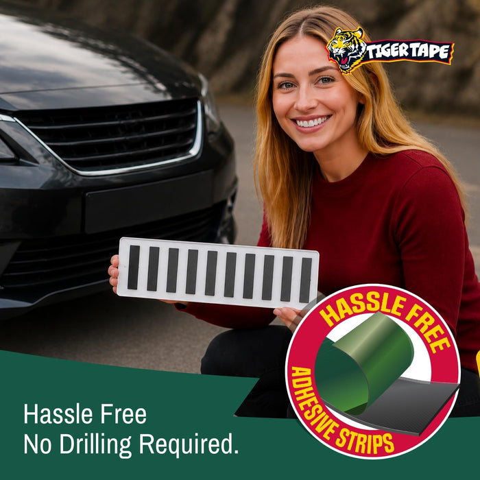 Number Plate Sticky Pads. Heavy Duty Double Sided Adhesive for Licence Plates 10 Strips