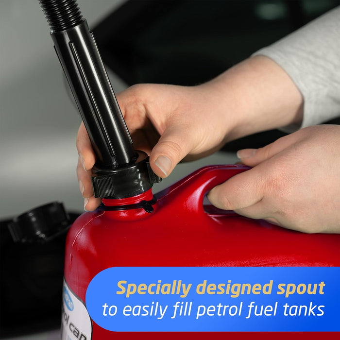 CarPlan Green Unleaded Petrol Fuel Can - 5 Litre with Colour Coded Nozzle