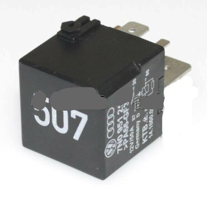 Genuine Skoda VW Seat Main Current Relay (507) 5-Pin 12V Black 7N0951253
