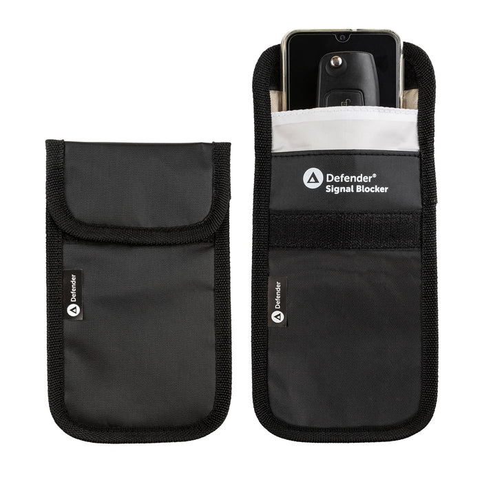 Defender Signal Blocker 2 Pack - RFID Faraday Pouch - Police Accredited Car Key Security Case - Phone Case Signal Blocking Device - Faraday Bag for Car Keys Mobile Phone Credit Cards