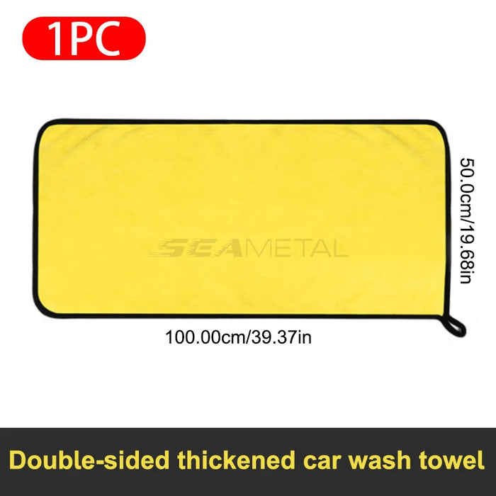 Ultra Soft Car Wash Towel Microfiber Car Care Cloth Car Cleaning Drying Cloth Double Layer Clean Rags Car Washing Towels