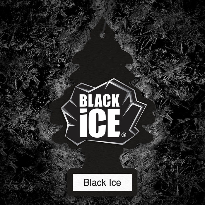 Little Trees Air Freshener Tree MTR0004 Black Ice Fragrance For Car Home Boat Caravan - Single Pack