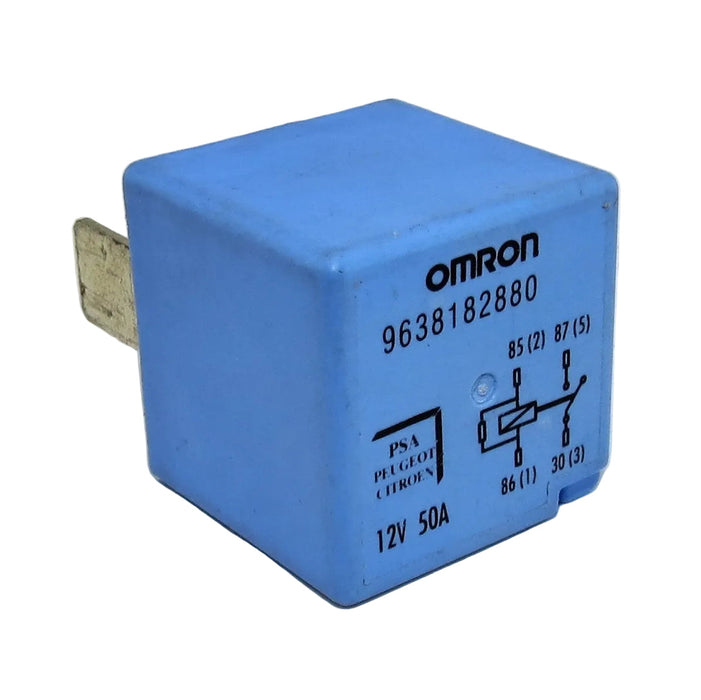 Genuine Peugeot Citroen 4-Blades Pale-Blue Main Relay 9638182880 Omron 12V 50A