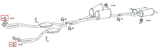 For BMW 5 Series E34 E39 Front Down Pipe Upper Exhaust Gasket