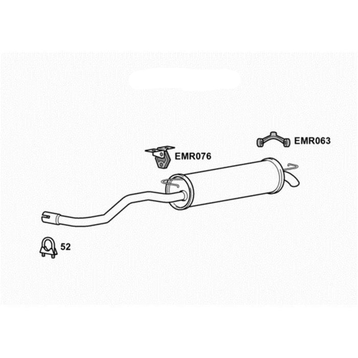 For VW Golf 1.4 Mk4 & Betttle Exhaust Silencer Rear Back Box Fitting Kit