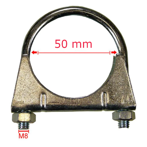 For BMW Universal U Bolt Exhaust Clamp Size: 50mm with M8 Nuts