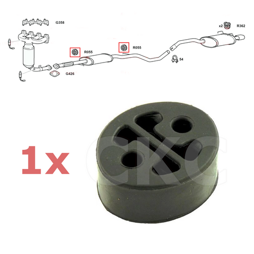 For Fiat 500 Models 1.2 1.3 1.4 Mid & Exhaust Rear Back Box Silencer Rubber