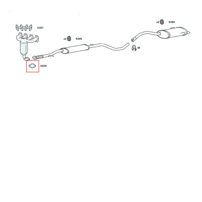 For Fiat Panda Models (319) 1.2 Lower Front Down Pipe Exhaust Gasket