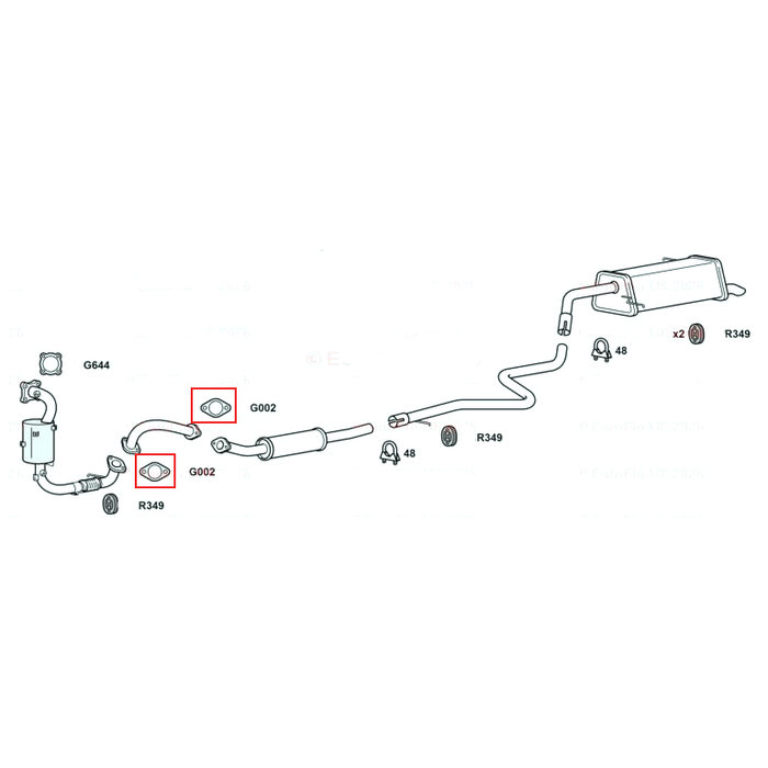 For Ford EcoSport 1.0 & 1.5 2013 To 2018 Front Down Pipe Lower Gasket