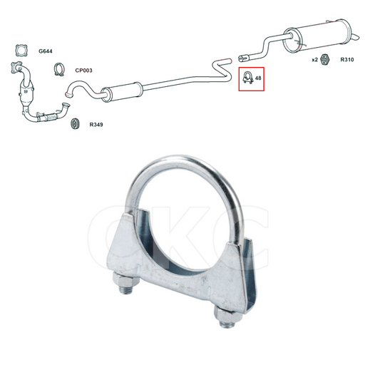 For Ford EcoSport 1.0 SUV Rear Exhaust Back Box Silencer Clamp