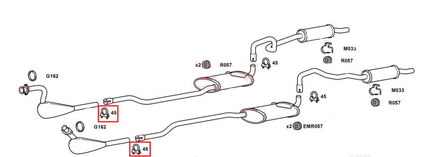 For Ford Capri MK3 2.8 & 3.0 Petrol Front Down Pipe 48mm Exhaust