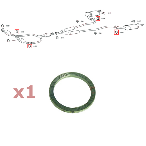 For Lexus G430 & G450 Models GWS191 UZS161 Front Upper Down Exhaust Gasket