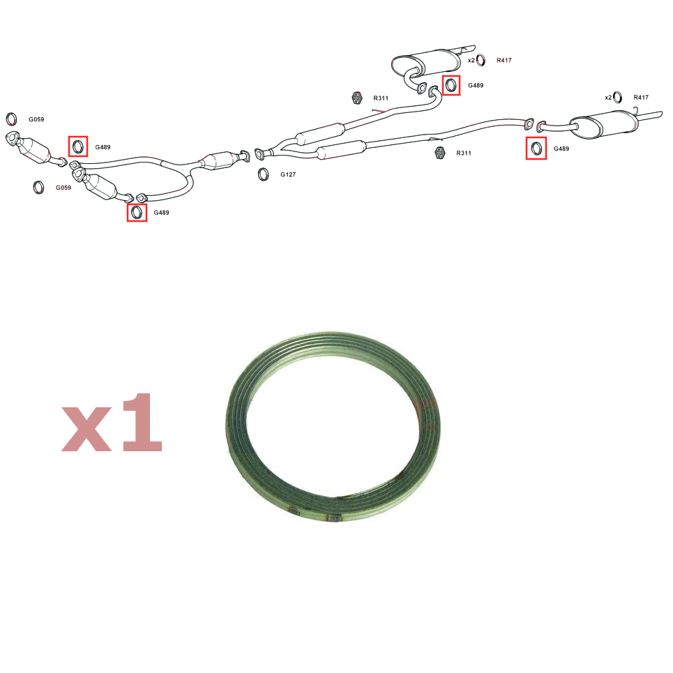 For Lexus G430 & G450 Models GWS191 UZS161 Front Upper Down Exhaust Gasket