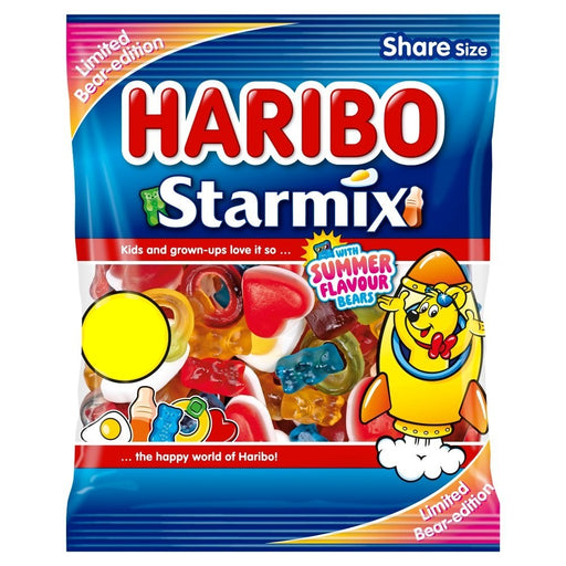 HARIBO Starmix Fruit &Cola Flavour Jelly & Foam Sweets Sharing Bag 140g × 12 ×1