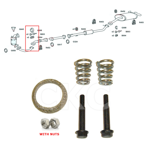 Honda CRV MK3 2.2 Diesel 2010 To 14 Front Down Pipe Exhaust Gasket Kit