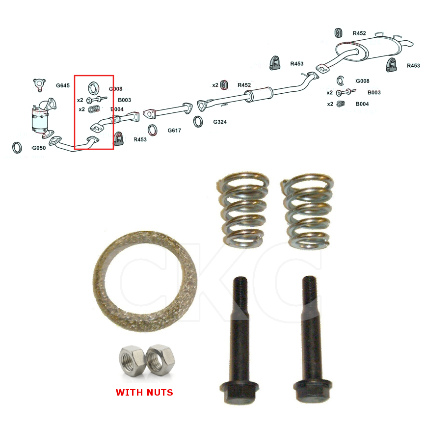 Honda CRV MK3 2.2 Diesel 2010 To 14 Front Down Pipe Exhaust Gasket Kit