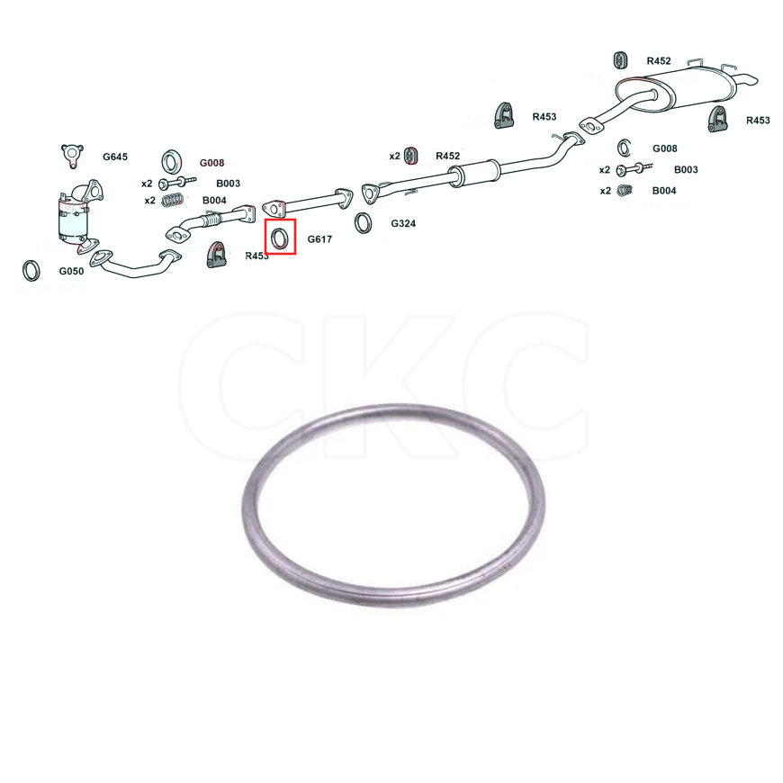 Honda CRV MK3 2.2 Diesel 2010 To 14 Mid Section Pipe Exhaust Gasket