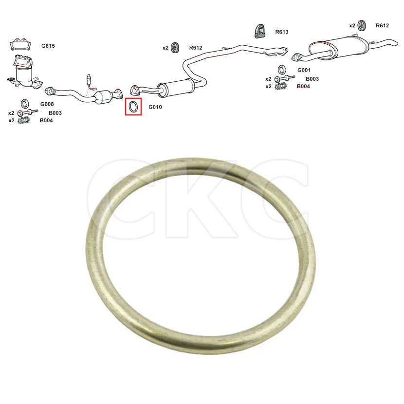 For Honda Insight ZE2 1.3 Mid Section CAT Down Pipe Exhaust Gasket