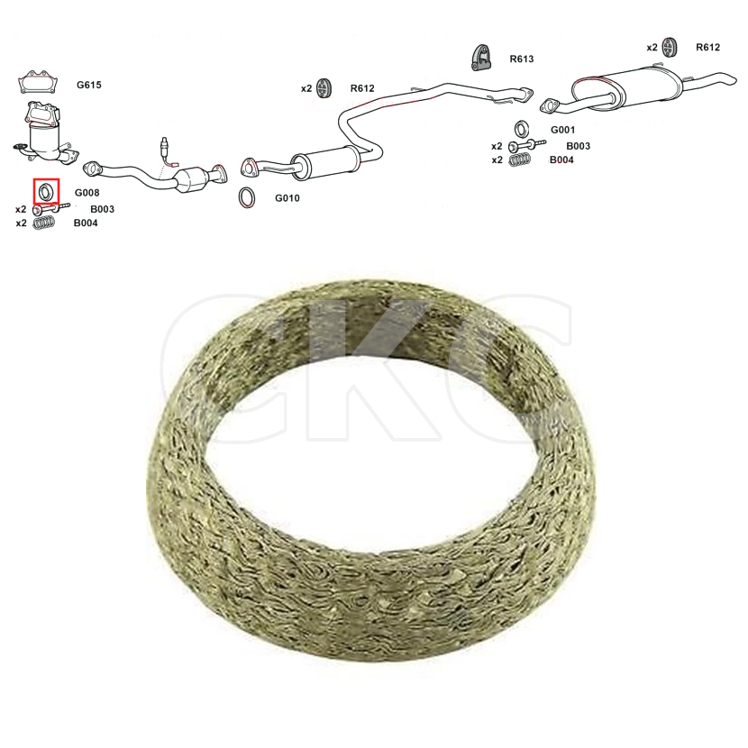 For Honda Insight ZE2 1.3 Models Front Down Pipe Exhaust Gasket
