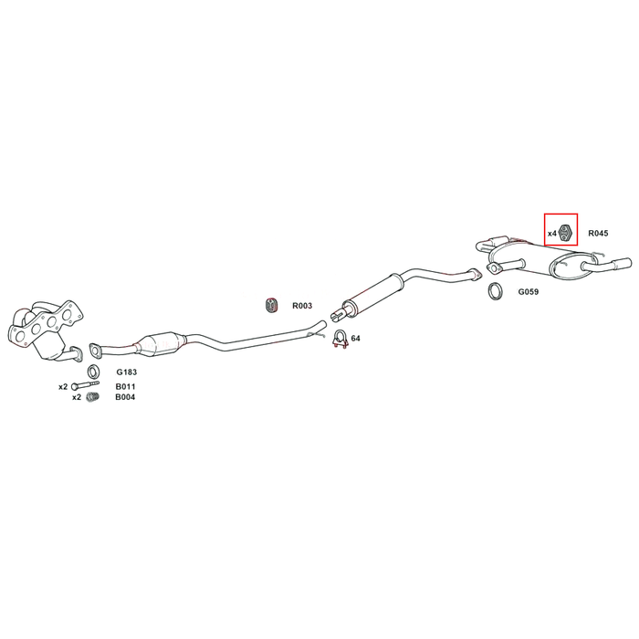 For Mazda MX5  Models 1.8 & 2.0 Rear Back Box Exhaust Rubber Mount