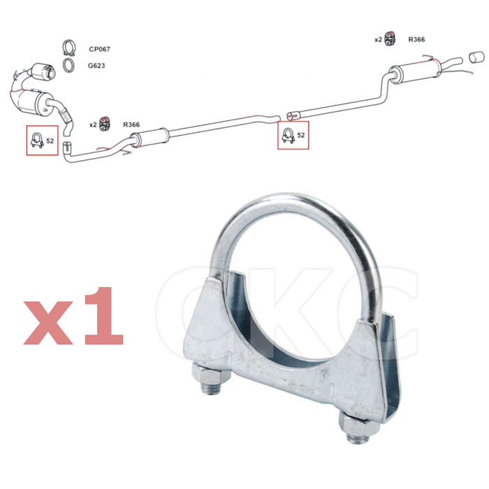For Mini Hatch R56 Models Front Down Pipe CAT Section Exhaust Clamp
